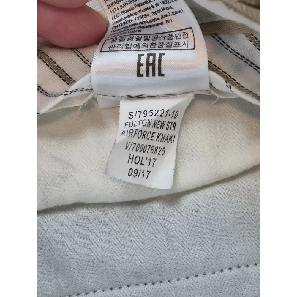 Banana Republic Fulton Rapid Movement Chino Pants Mens Khaki 30x32